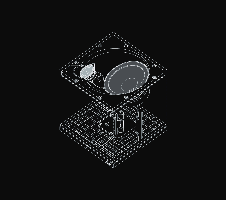 Animated technical illustration of a hard disk drive